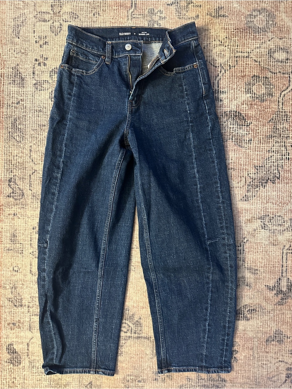 Old Navy Dark Wash Barrel Jeans